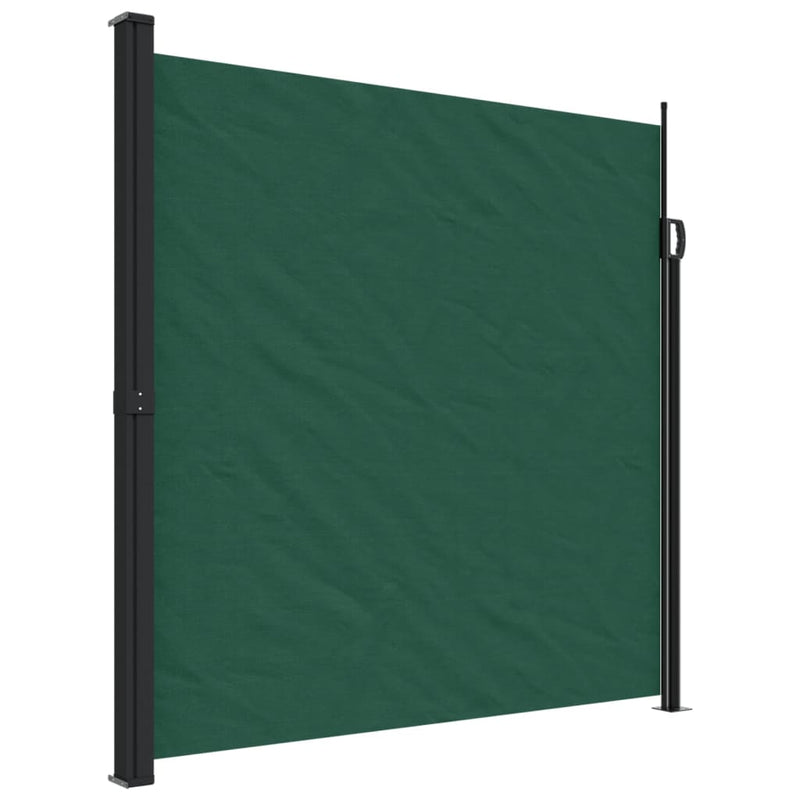 vidaXL sötétzöld behúzható oldalsó napellenző 200 x 300 cm