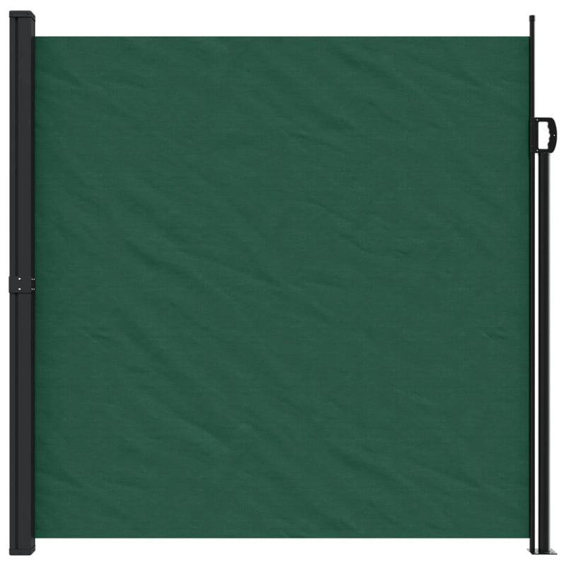 vidaXL sötétzöld behúzható oldalsó napellenző 200 x 300 cm