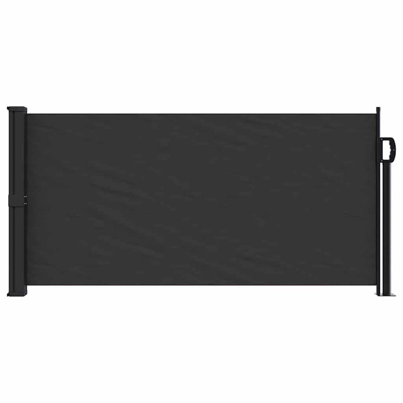 vidaXL fekete behúzható oldalsó napellenző 100 x 500 cm