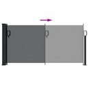 vidaXL fekete behúzható oldalsó napellenző 100 x 500 cm