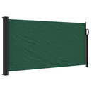vidaXL sötétzöld behúzható oldalsó napellenző 100 x 500 cm