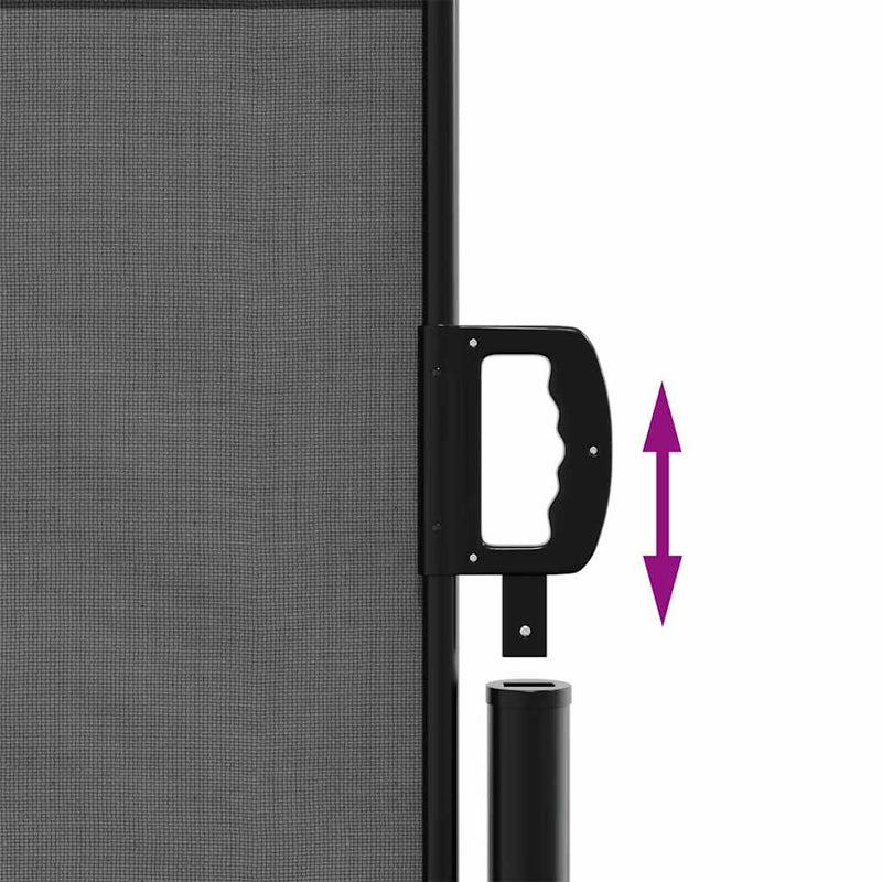 vidaXL antracitszürke behúzható oldalsó napellenző 100 x 500 cm