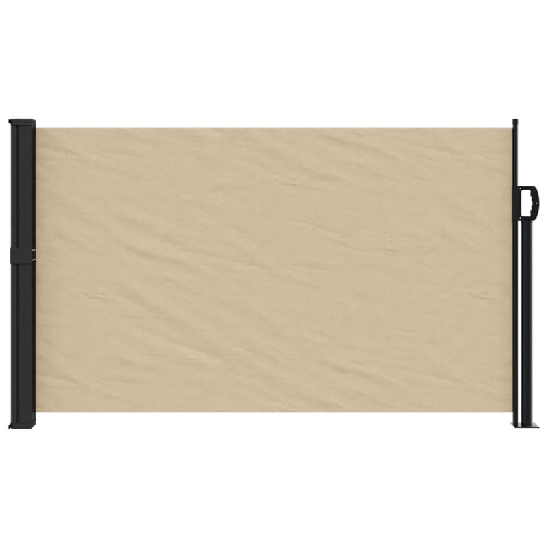 vidaXL bézs behúzható oldalsó napellenző 120 x 500 cm