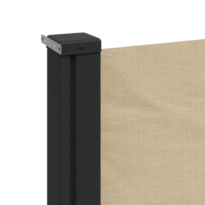 vidaXL bézs behúzható oldalsó napellenző 120 x 500 cm