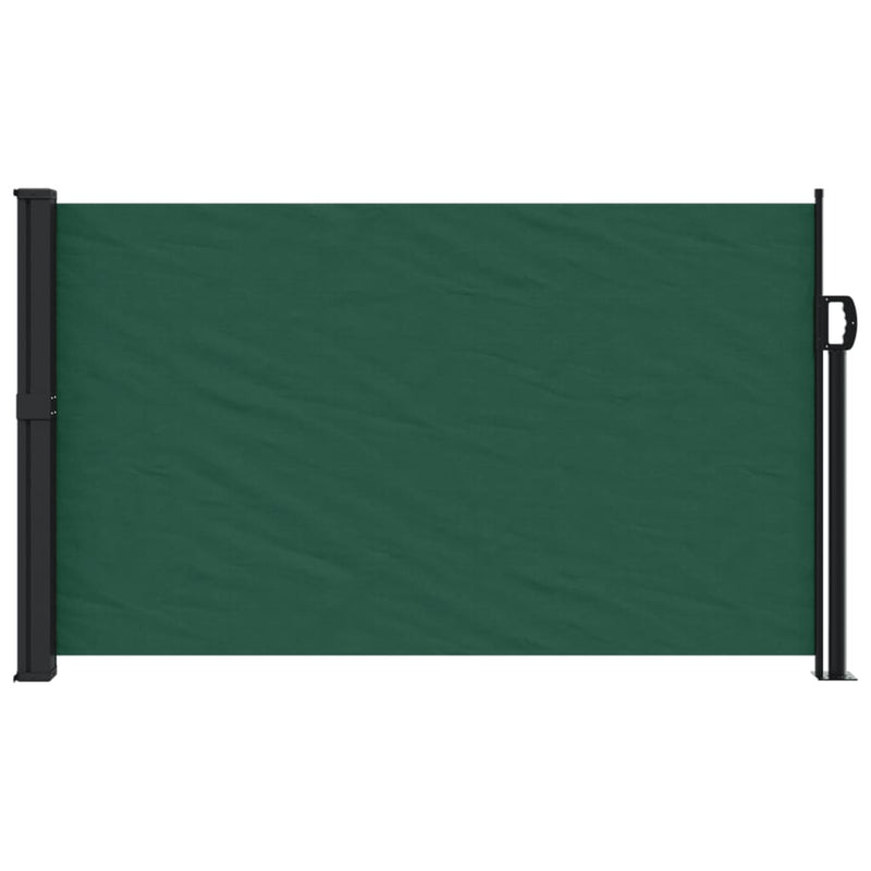 vidaXL sötétzöld behúzható oldalsó napellenző 120 x 500 cm