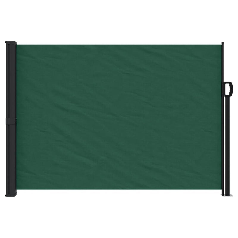 vidaXL sötétzöld behúzható oldalsó napellenző 140 x 500 cm