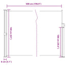 vidaXL antracitszürke behúzható oldalsó napellenző 160 x 500 cm