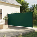 vidaXL sötétzöld behúzható oldalsó napellenző 180 x 500 cm