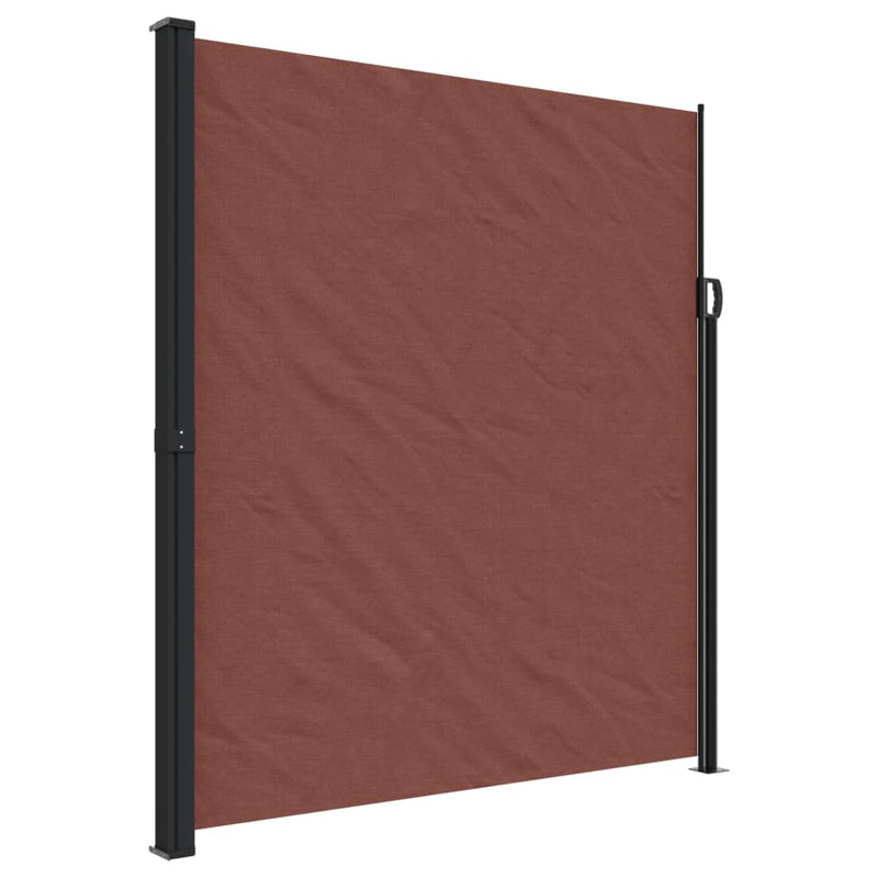 vidaXL barna behúzható oldalsó napellenző 220 x 500 cm
