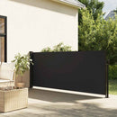 vidaXL fekete behúzható oldalsó napellenző 120 x 600 cm
