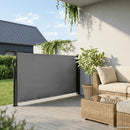 vidaXL antracitszürke behúzható oldalsó napellenző 120 x 600 cm
