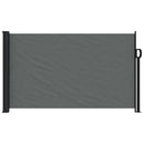 vidaXL antracitszürke behúzható oldalsó napellenző 120 x 600 cm