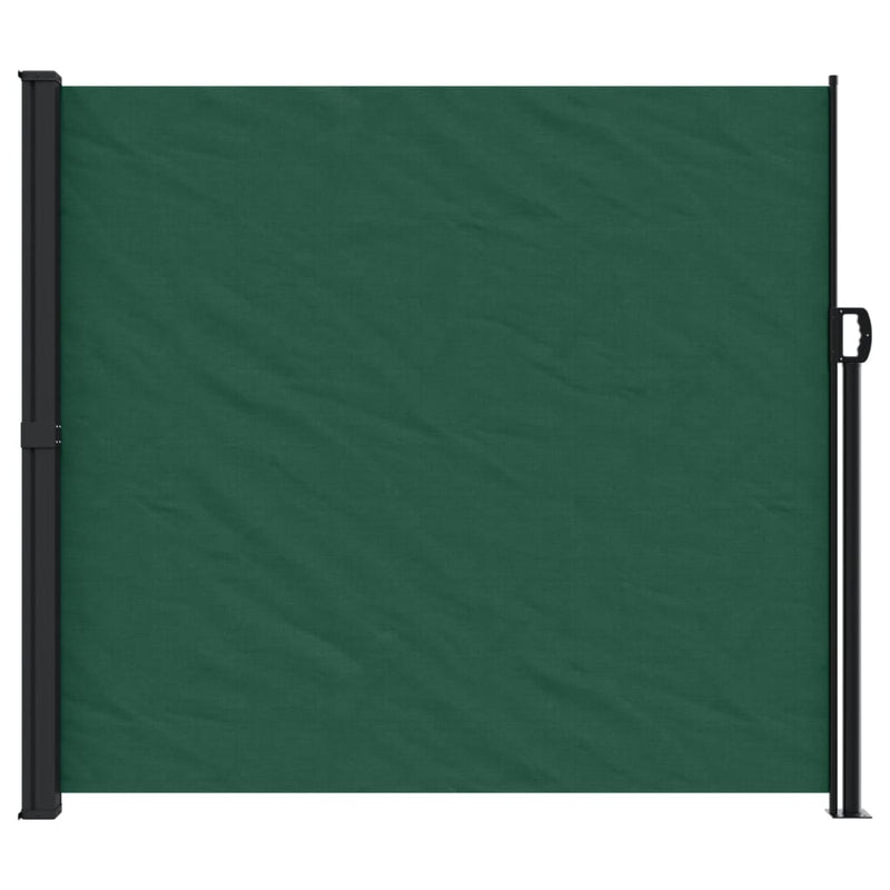 vidaXL sötétzöld behúzható oldalsó napellenző 180 x 600 cm