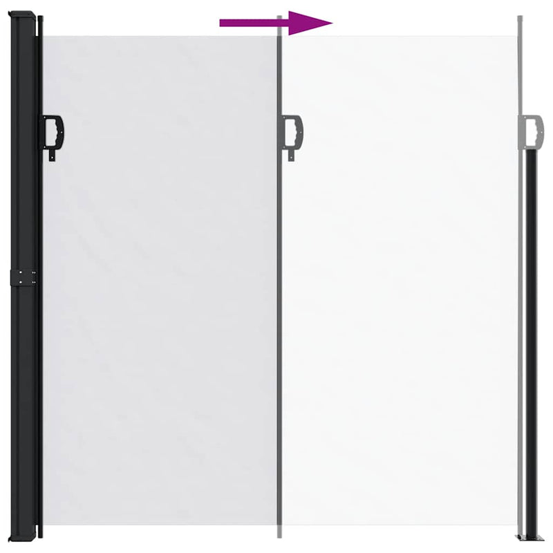 vidaXL fehér behúzható oldalsó napellenző 200 x 600 cm