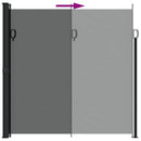 vidaXL fekete behúzható oldalsó napellenző 220 x 600 cm