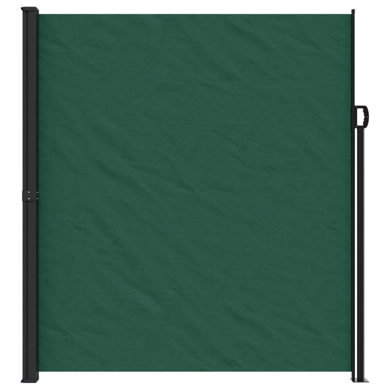 vidaXL sötétzöld behúzható oldalsó napellenző 220 x 600 cm
