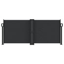 vidaXL fekete behúzható oldalsó napellenző 100 x 600 cm