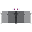 vidaXL fekete behúzható oldalsó napellenző 100 x 600 cm