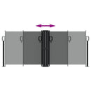 vidaXL antracitszürke behúzható oldalsó napellenző 100 x 600 cm