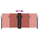 vidaXL terrakotta behúzható oldalsó napellenző 100 x 600 cm