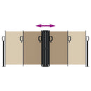 vidaXL topszínű behúzható oldalsó napellenző 100 x 600 cm