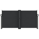 vidaXL fekete behúzható oldalsó napellenző 120 x 600 cm