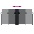 vidaXL fekete behúzható oldalsó napellenző 120 x 600 cm