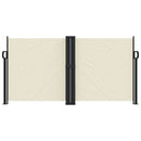 vidaXL krémszínű behúzható oldalsó napellenző 120 x 600 cm