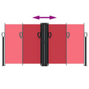 vidaXL piros behúzható oldalsó napellenző 120 x 600 cm