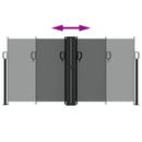 vidaXL antracitszürke behúzható oldalsó napellenző 120 x 600 cm