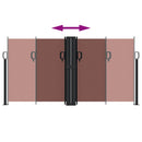 vidaXL barna behúzható oldalsó napellenző 120 x 600 cm