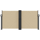 vidaXL bézs behúzható oldalsó napellenző 120 x 600 cm