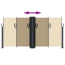 vidaXL bézs behúzható oldalsó napellenző 120 x 600 cm