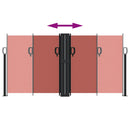 vidaXL terrakotta behúzható oldalsó napellenző 120 x 600 cm