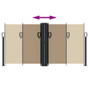 vidaXL tópszínű behúzható oldalsó napellenző 120 x 600 cm