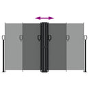 vidaXL antracitszürke behúzható oldalsó napellenző 140 x 600 cm