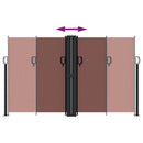 vidaXL barna behúzható oldalsó napellenző 140 x 600 cm