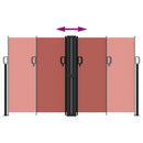 vidaXL terrakotta behúzható oldalsó napellenző 140 x 600 cm