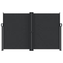 vidaXL fekete behúzható oldalsó napellenző 160 x 600 cm