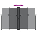 vidaXL fekete behúzható oldalsó napellenző 160 x 600 cm