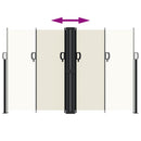 vidaXL krémszínű behúzható oldalsó napellenző 160 x 600 cm