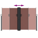 vidaXL barna behúzható oldalsó napellenző 160 x 600 cm