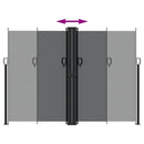 vidaXL fekete behúzható oldalsó napellenző 180 x 600 cm