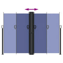 vidaXL kék behúzható oldalsó napellenző 180 x 600 cm