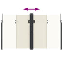 vidaXL krémszínű behúzható oldalsó napellenző 200 x 600 cm