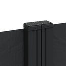 vidaXL fekete behúzható oldalsó napellenző 220 x 600 cm