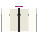 vidaXL krémszínű behúzható oldalsó napellenző 220 x 600 cm