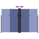 vidaXL kék behúzható oldalsó napellenző 220 x 600 cm