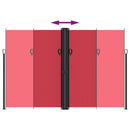 vidaXL piros behúzható oldalsó napellenző 220 x 600 cm