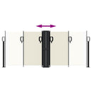 vidaXL krémszínű behúzható oldalsó napellenző 100 x 1000 cm